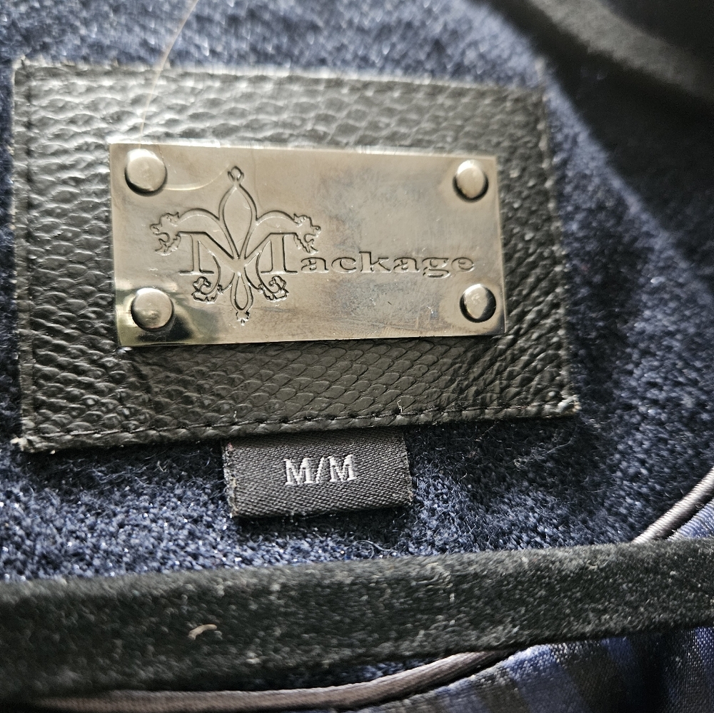 Mackage Navy Wool coat - Picture 2 of 10